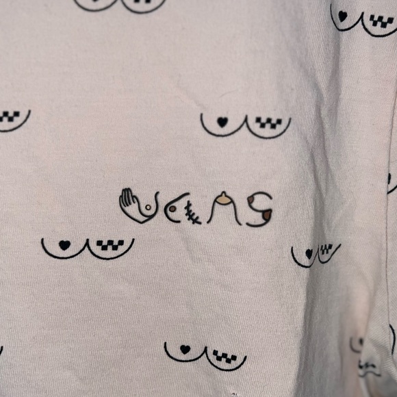 VANS Cropped Baby Tee Breast Cancer Awareness Size XL - Picture 3 of 4